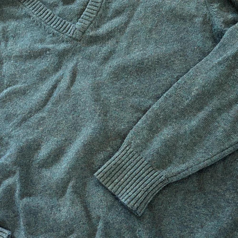 Lands' End Dark Gray V-Neck Sweater
